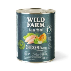 Вологий корм для собак Wild Farm Superfood з куркою динею і яблуком 800 г (5902186093171)
