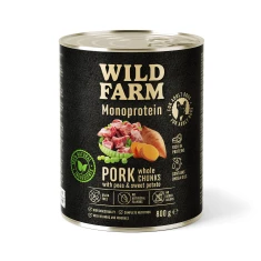 Вологий корм для собак Wild Farm Monoprotein зі свининою 800 г (5902186093201)