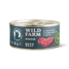 Вологий корм для котів Wild Farm Mousse мус з яловичиною беззерновий 85 г (5902186093232)