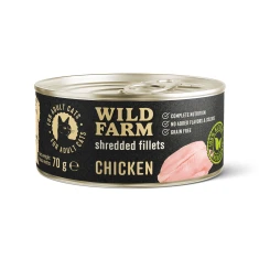Вологий корм для котів Wild Farm Fillets філе курки в бульйоні беззерновий 70 г (5902186093287)