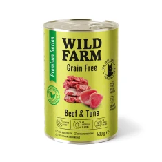 Вологий корм для котів Wild Farm Premium з яловичиною і тунцем 400 г (5902186093355)