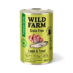 Вологий корм для котів Wild Farm з ягням та форелью 400 г (5902186093379)