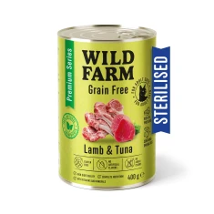 Вологий корм для стерилізованих котів Wild Farm Premium Grain Free з ягням та тунцем 400 г (5902186093416)