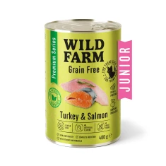 Вологий корм для кошенят Wild Farm Premium Grain Free з індичкою та лососем 400 г (5902186093423)