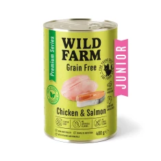Вологий корм для кошенят Wild Farm Premium Grain Free з куркою та лососем 400 г (5902186093430)