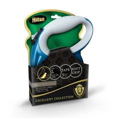 Рулетка-повідець для собак Hilton Smart Dog Tape L до 30 кг 5 м Navy-Gray (5902205065172)