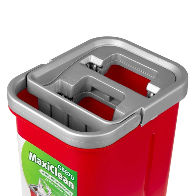 Набір для прибирання GreenBlue MaxiClean GB870 швабра з відром і віджимом 8 л + 2 насадки мікрофібра (5902211123798)