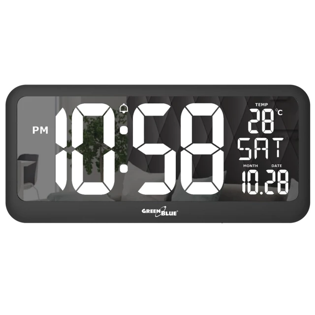 Настенные часы Maclean GB214 LCD с датчиком температуры (5902211124191)