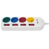 Удлинитель Maclean 4 розетки 2xUSB 2500 Вт 2,1 А White (5902211128731)