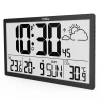Годинник настінний GreenBlue GB218 LCD з температурою та датою (5902211132059)