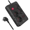 Удлинитель Maclean 4 розетки 3xUSB 1,5 м 2500 Вт 2,1 А Black (5902211141761)