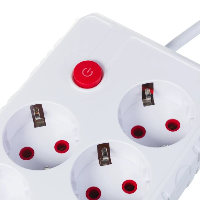 Подовжувач Maclean 4 розетки 3xUSB 3 м 2500 Вт 2,1 А White (5902211141778)