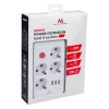 Подовжувач Maclean 4 розетки 3xUSB 3 м 2500 Вт 2,1 А White (5902211141778)