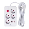 Подовжувач Maclean 4 розетки 3xUSB 3 м 2500 Вт 2,1 А White (5902211141778)