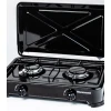 Газова плита Ravanson K-02TB 2 конфорки з транспортувальною кришкою Black (5902230901407)