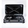 Газова плита Ravanson K-02TB 2 конфорки з транспортувальною кришкою Black (5902230901407)