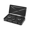 Газова плита Ravanson K-03TB 3 конфорки з транспортувальною кришкою Black (5902230901421)