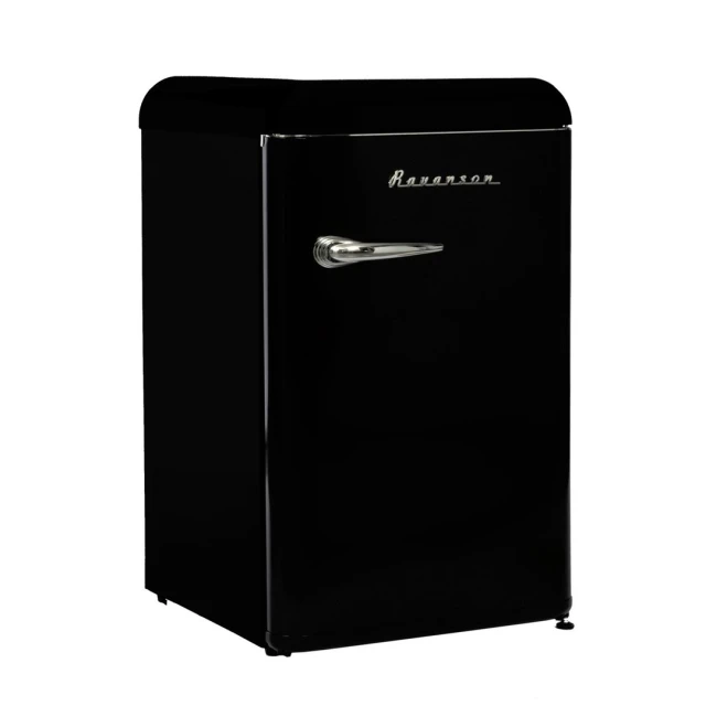 Холодильник Ravanson LKK-120ERB Retro 120 л стиль vintage 545x585x860 мм Black (5902230902817)