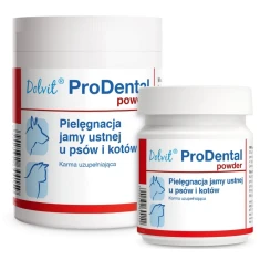 Кормова добавка для собак і котів Dolfos Dolvit ProDental Powder для гігієни ротової порожнини 70 г (5902232644159)