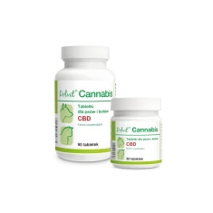 Кормова добавка для собак і котів Dolfos Cannabis з екстрактом конопель 90 таблеток (5902232644685)