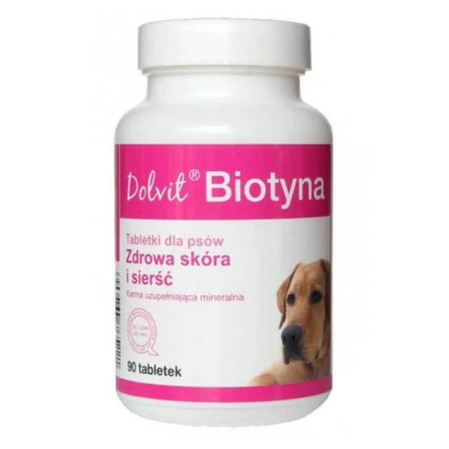 Кормова добавка для собак Dolfos Dolvit Biotyna 90 таблеток (5902232645224)