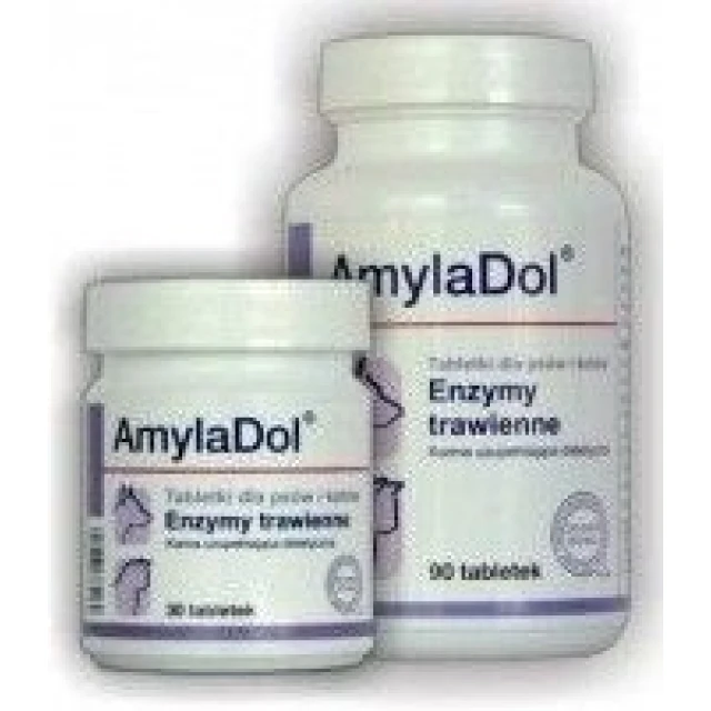 Кормова добавка для собак і котів Dolfos AmylaDol для травлення 90 таблеток (5902232645255)