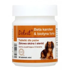 Таблетки для собак Dolfos Dolvit Beta Karoten & Biotyna Forte Mini 90 шт (5902232645477)