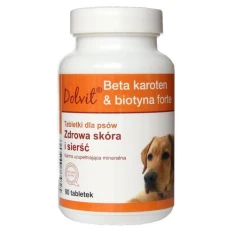 Кормова добавка для собак Dolfos Dolvit Beta Karoten & Biotyna Forte 90 таблеток (5902232645828)