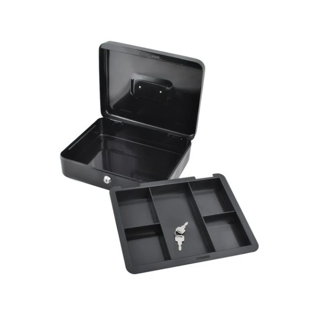 Скринька для грошей металева з замком Malatec Black (5902367971991)