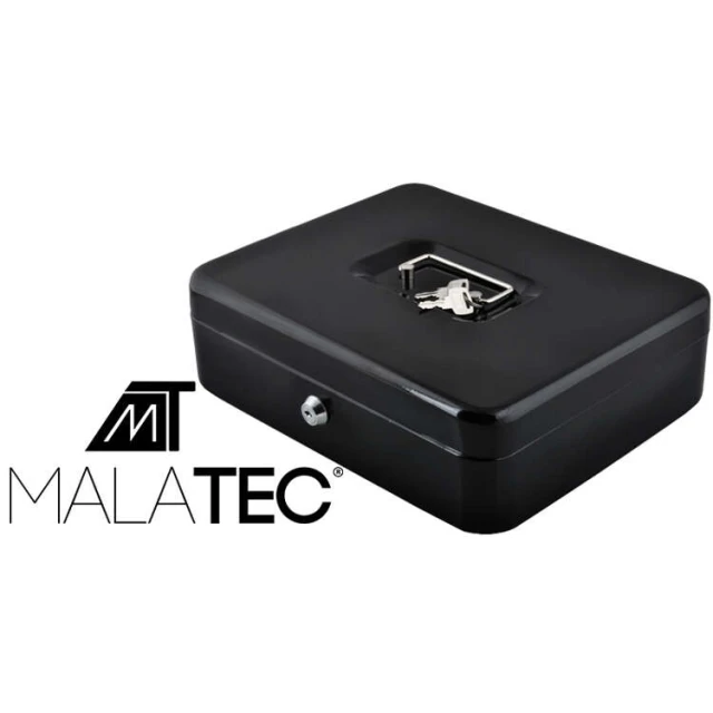Скринька для грошей металева з замком Malatec Black (5902367971991)