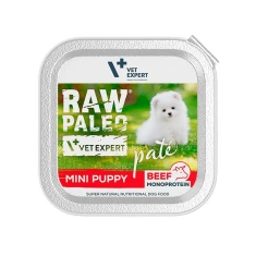 Вологий корм для цуценят дрібних порід VetExpert Raw Paleo Pate Mini Puppy з яловичиною 150 г (5902414207905)