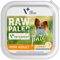 Вологий корм для собак дрібних порід VetExpert Raw Paleo Pate Mini Adult з індичкою 150 г (5902414207929)