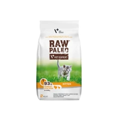 Сухий корм для кошенят RAW PALEO Kitten беззерновий з індичкою та куркою 2 кг (5902414208445)