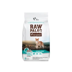 Сухий корм для котів RAW PALEO Sterilised беззерновий з куркою тунцем і лососем 2 кг (5902414208476)