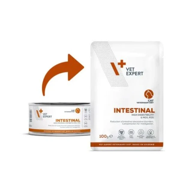 Пауч для котів VetExpert Veterinary Diet Intestinal 100 г (5902414208919)