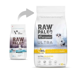 Сухий корм для цуценят середніх і великих порід VetExpert Raw Paleo Ultra з індичкою 10 кг (5902414210981)