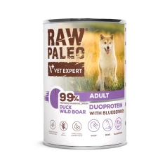 Влажный корм для собак VetExpert Raw Paleo с уткой и кабаном 400 г (5902414212091)