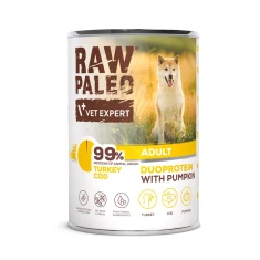 Влажный корм для собак VetExpert Raw Paleo с индейкой и треской 400 г (5902414212138)