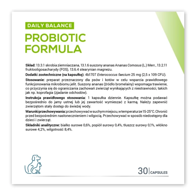 Кормова добавка для собак VetExpert Probiotic Formula 30 капсул (5902414213616)