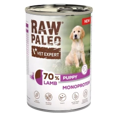 Консерва для щенков VetExpert Raw Paleo с ягненком 400 г (5902414216167)