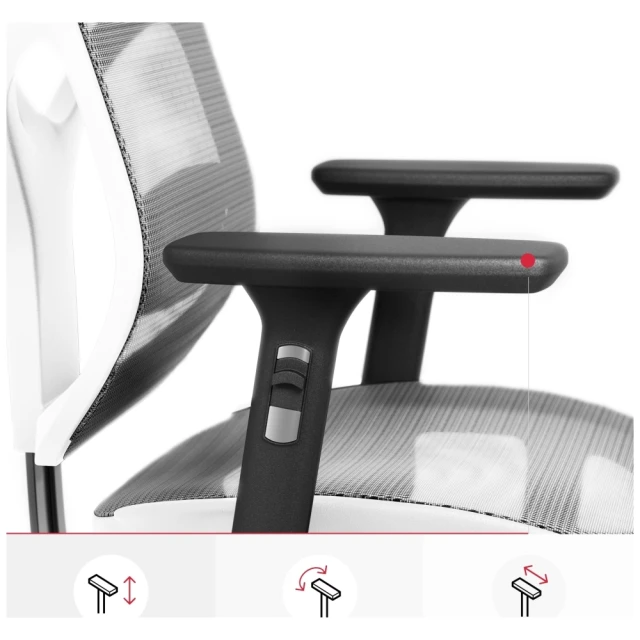 Крісло ергономічне Diablo Chairs V-Basic White/Grey (970)
