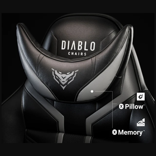 Крісло ігрове Diablo Chairs X-Ray 2.0 King Size Black/Gray (833)