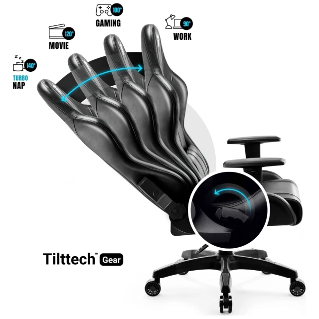 Крісло геймерське Diablo Chairs X-One 2.0 Normal Size Black (873)