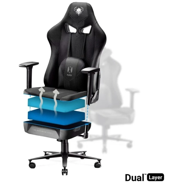 Крісло геймерське Diablo Chairs X-Player 2.0 Normal Size Black (1077)