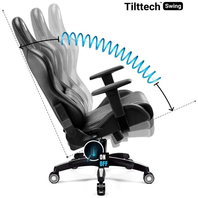 Кресло игровое Diablo Chairs X-One 2.0 Normal Size Black/White (870)