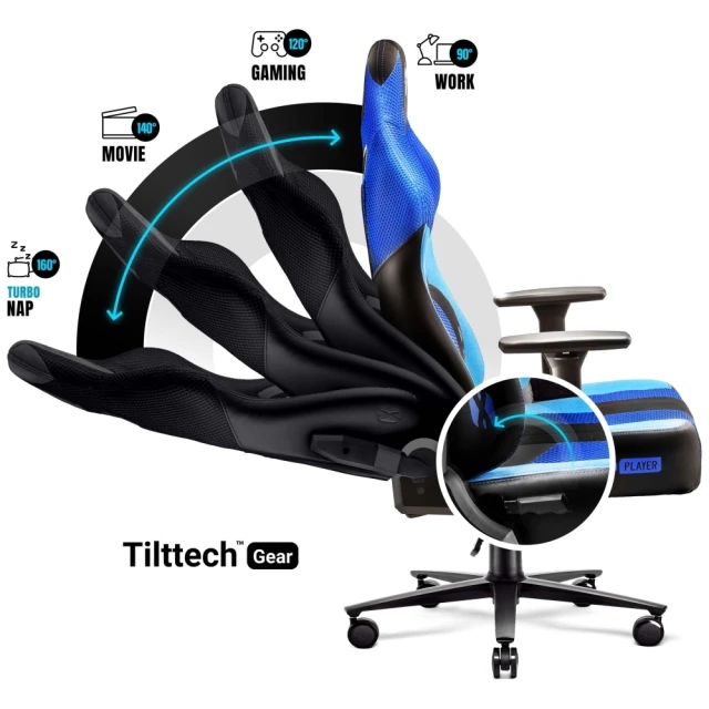 Крісло геймерське Diablo Chairs X-Player 2.0 King Size Black/Blue (1226)