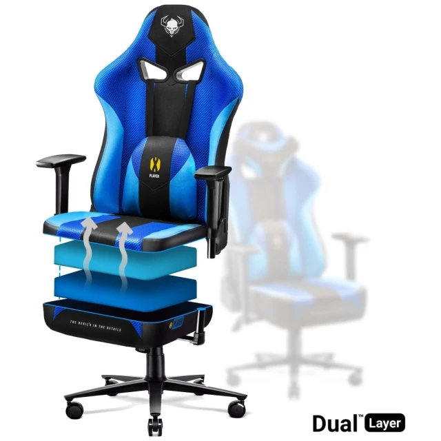 Крісло геймерське Diablo Chairs X-Player 2.0 King Size Black/Blue (1226)