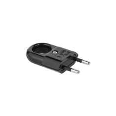 Штепсельна вилка пласка з тримачем Elgotech WTP2C-2 Black (URZ3014)