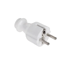 Вилка пряма Schuko з заземленням Elgotech WT-30 White
