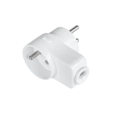 Вилка кутова з розеткою і заземленням Elgotech WTG-10 (URZ3012)